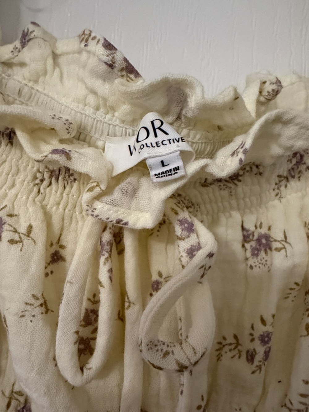 Worth Collective Cream Floral Puff-Sleeve Midi Dress - Picture 5 of 5